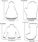 Winter Holiday Christmas Cookie Cutter Set - 4 Piece - Ugly Sweater, Stocking, Hat and Mitten Fondant Biscuit Cutters - Stainless Steel 6 x 6 x 1 inches